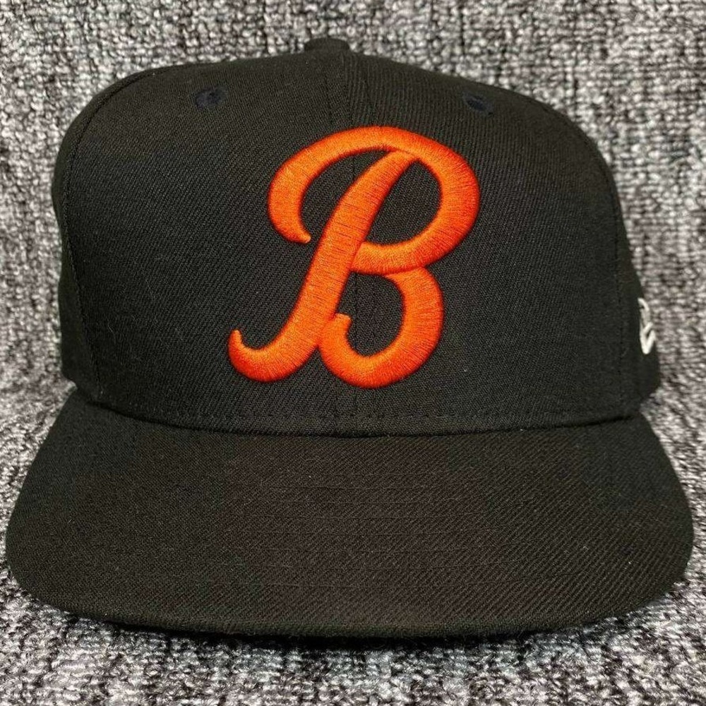 New Era Baltimore Orioles Black Ligature B 59FIFTY Fitted Hat Cap MLB 7 1/8